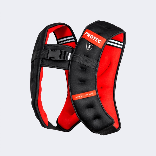 Chaleco Gimnasia Con Carga 5 K Negro-rojo