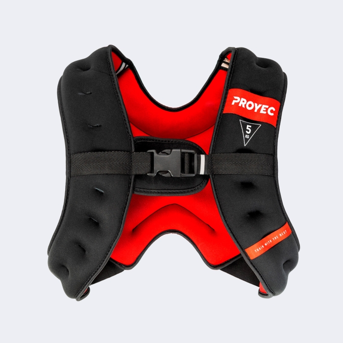Chaleco Gimnasia Con Carga 5 K Negro-rojo 2