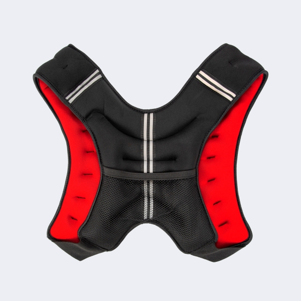 Chaleco Gimnasia Con Carga 5 K Negro-rojo