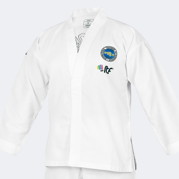 Uniforme Dobok Taekwondo Itf Rookie Con Logos - Adititf01p Blanco 140