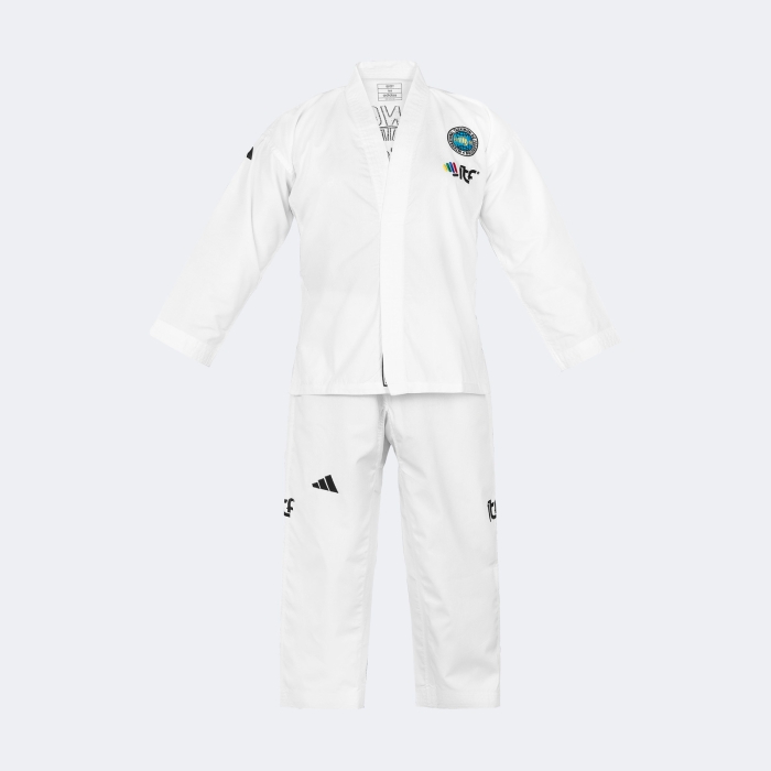 Uniforme Dobok Taekwondo Itf Quest Con Logos - Adititf03p Blanco 170