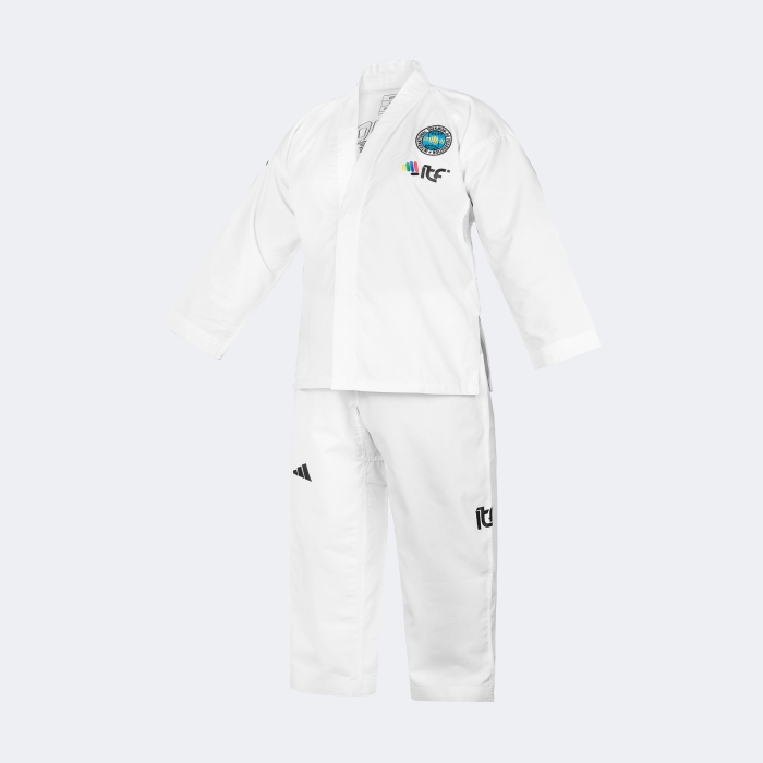 Uniforme Dobok Taekwondo Itf Quest Con Logos - Adititf03p Blanco 170 2