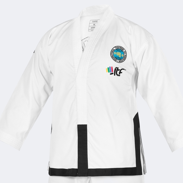 Uniforme Dobok Taekwondo Itf Champion Con Logos - Adititf04p Blanco 170