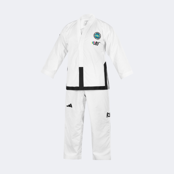 Uniforme Dobok Taekwondo Itf Champion Con Logos - Adititf04p Blanco 160