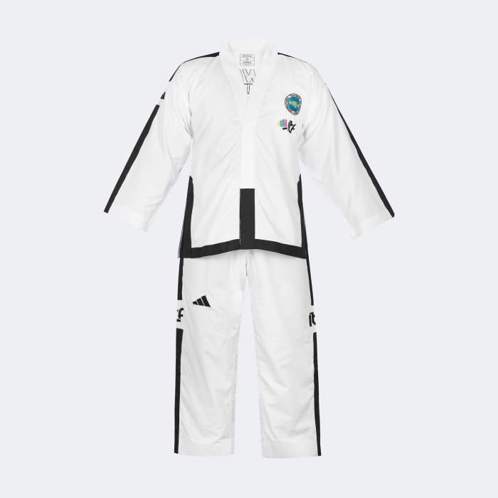 Uniforme Dobok Taekwondo Itf Instructor Con Logos - Adititf05p Blanco 160