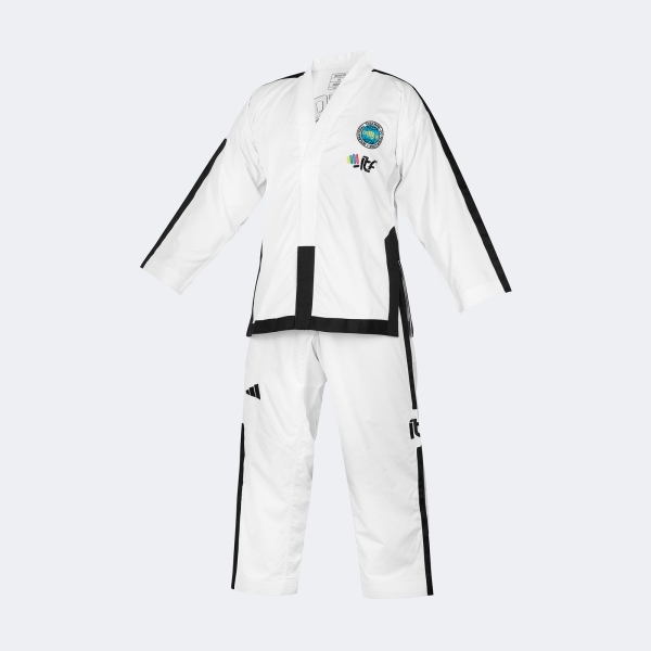 Uniforme Dobok Taekwondo Itf Instructor Con Logos - Adititf05p Blanco 180