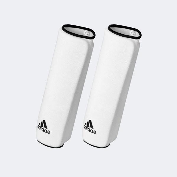 Protector Tibial Elastizado Tkd Wtf  - Adites01 Blanco-negro M
