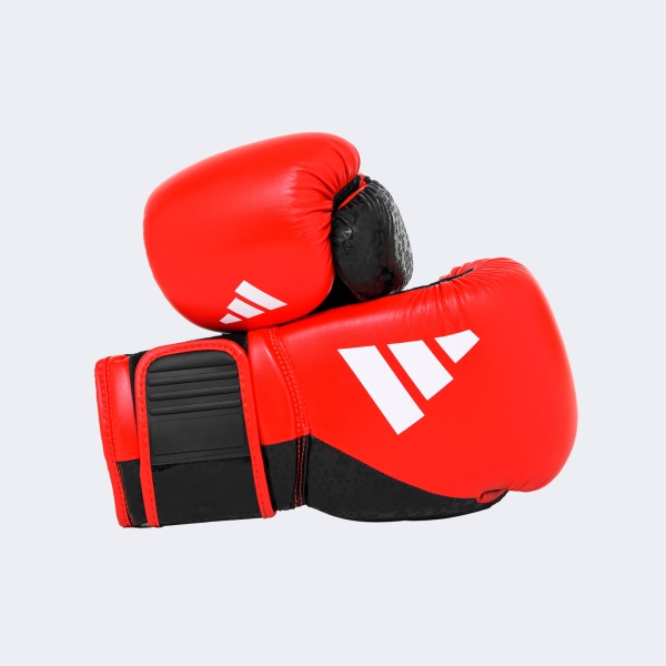 Set Boxeo Combat: Guante Venda Bucal - Bpkit08smu Rojo-blanco 16 Oz