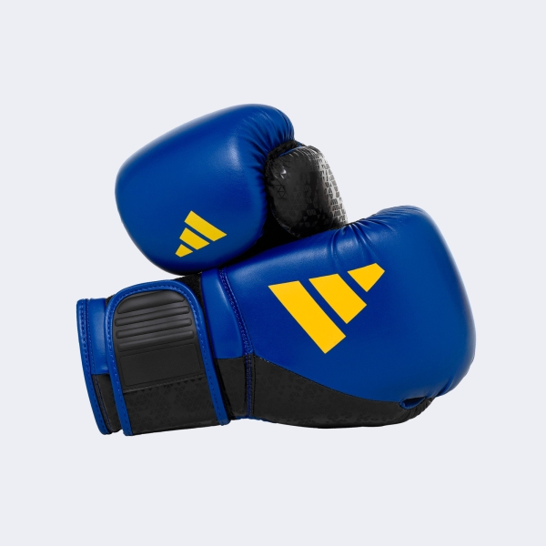 Set Boxeo Combat: Guante Venda Bucal - Bpkit08smu Azul-amarillo 10 Oz