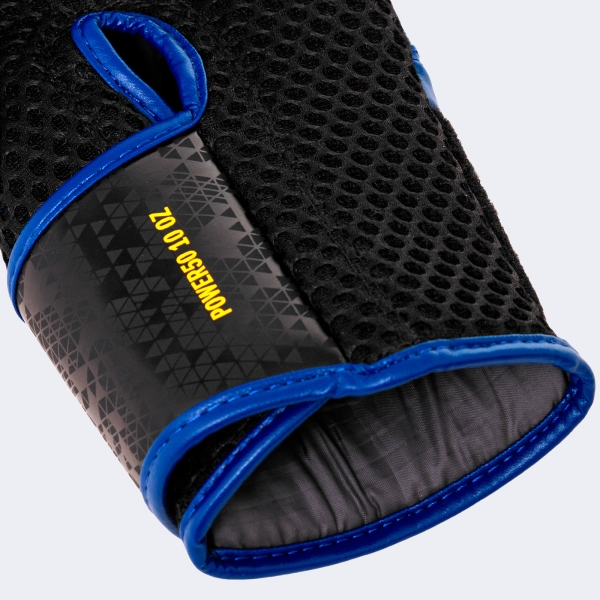 Set Boxeo Combat: Guante Venda Bucal - Bpkit08smu Azul-amarillo 10 Oz