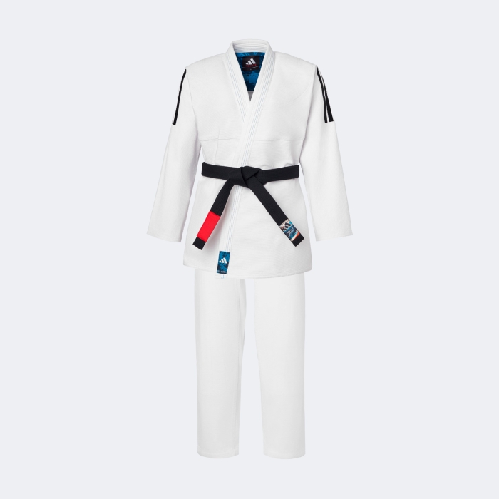 Uniforme Kimono Jiu Jitsu Contest - Jj430r Blanco-negro A2