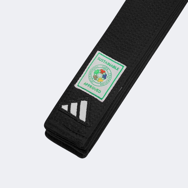 Cinturon Judo Ijf - Adib242j Negro-blanco 280