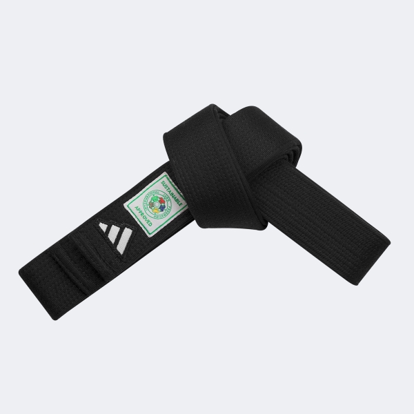 Cinturon Judo Ijf - Adib242j Negro-blanco 280