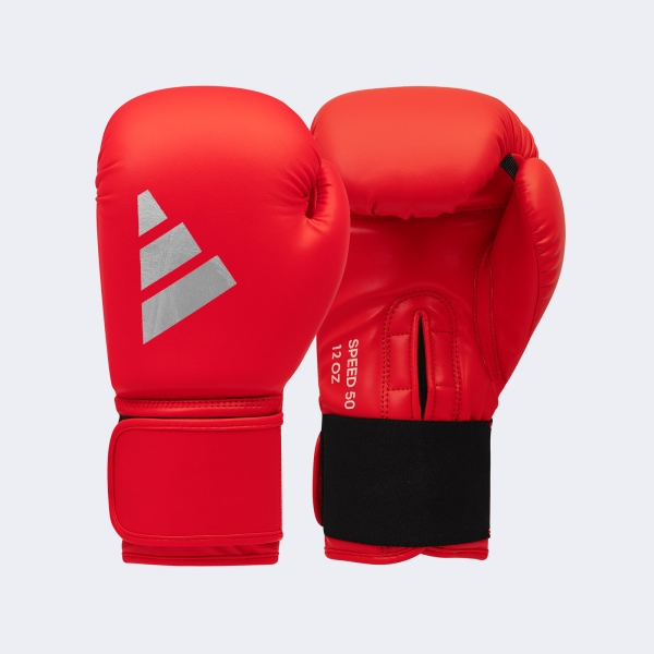 Guante Box Speed 50 - Adisbg50 Rojo-plateado 12 Oz